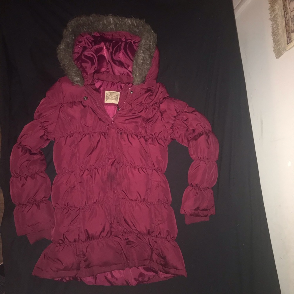Down feather winter puffer jacket coat Ruff Hewn L